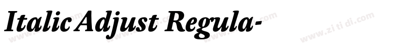 Italic Adjust Regula字体转换